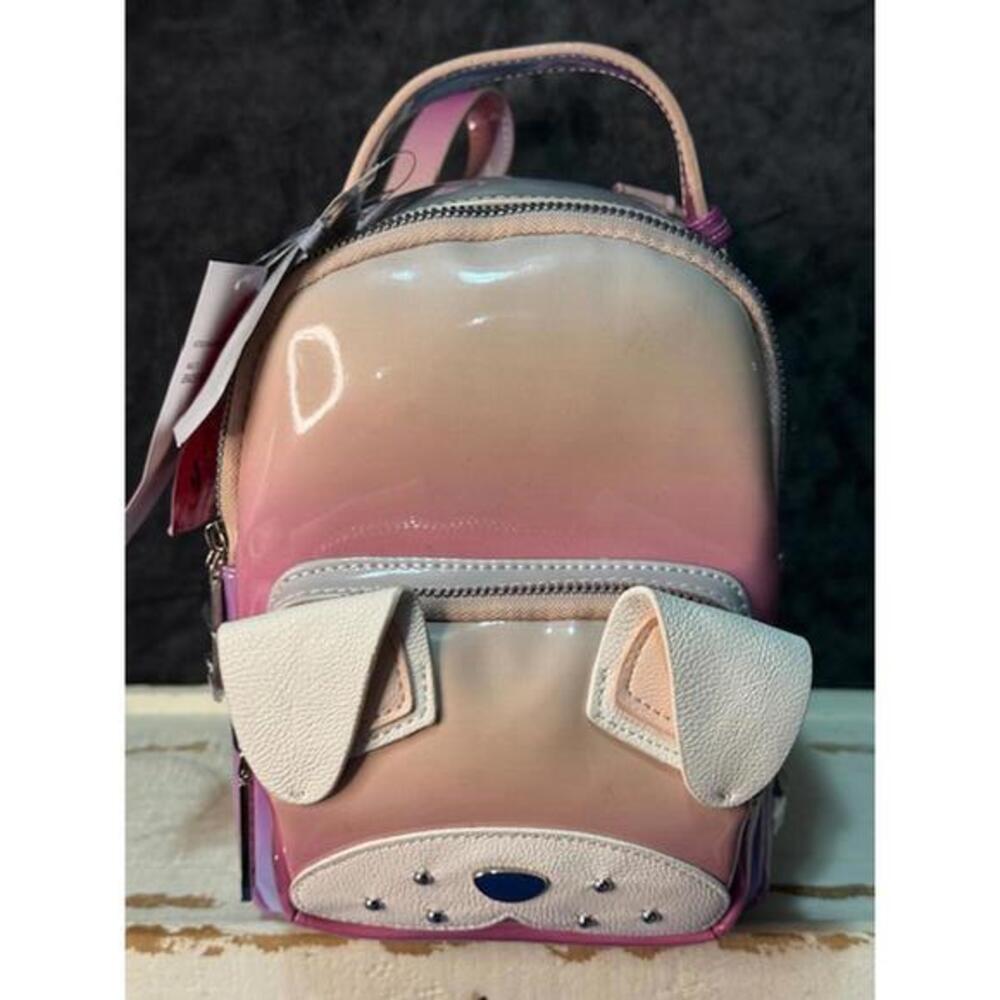 Betsey Johnson Puppy Dog Mini Backpack Holographic NWT